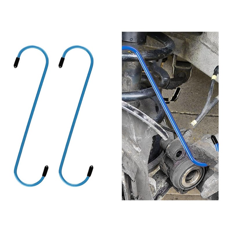 GLSOWEE Car Brake Caliper Hooks, Auto Brake Caliper Hangers with Rubber Tips, Universal Durable & Rust-Proof Automotive Tools for Braking, Axle, Bearing, Suspension Work (Blue, 2 pcs) - Image 1